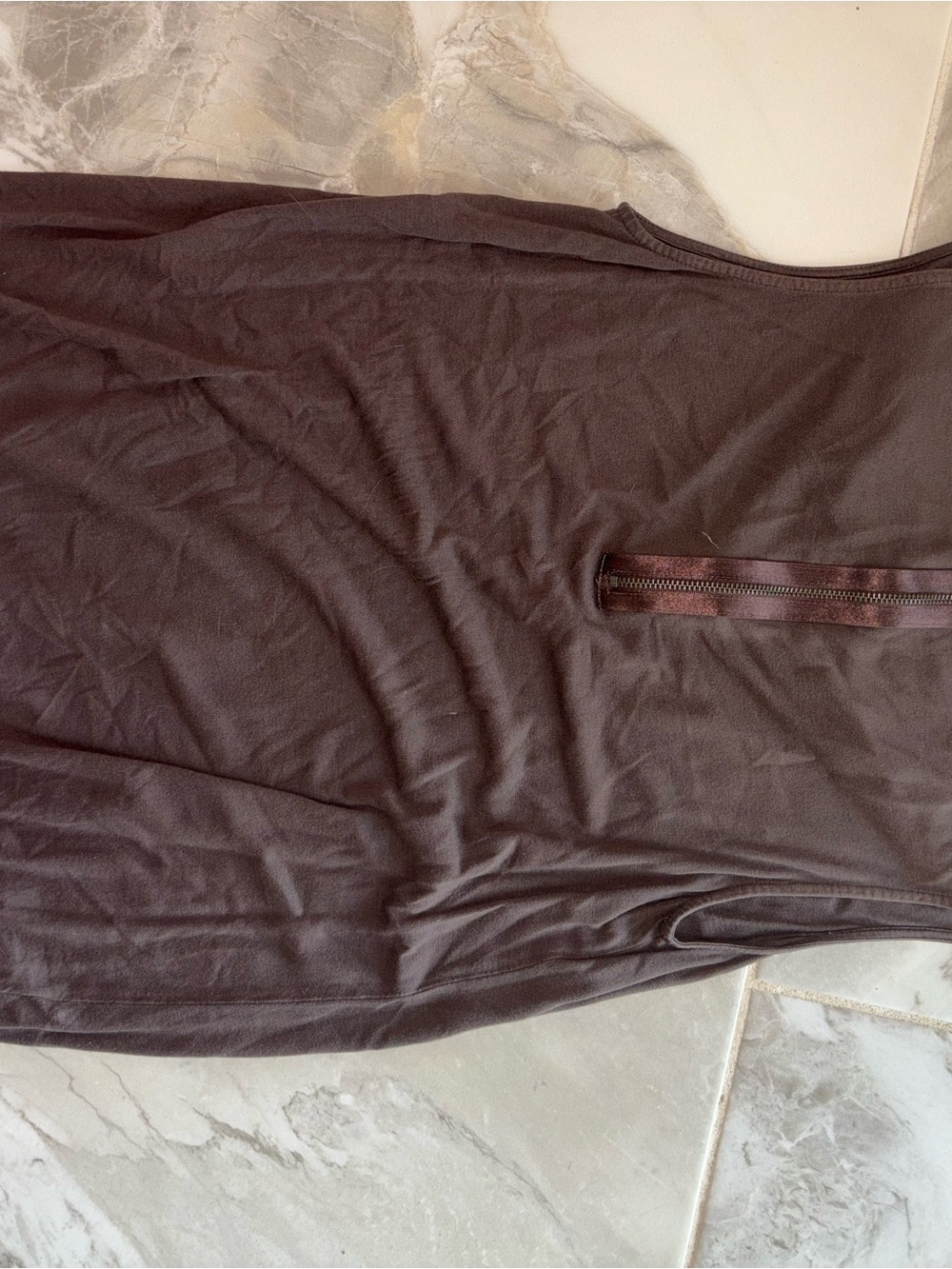 LOFT Brown Draped Cowl Neck Top - Picture 3 of 3